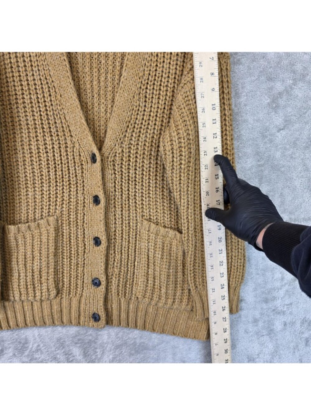 American Eagle Outfitters Cardigan Sweater Womens Medium Brown Chunky Knit - Picture 8 of 11